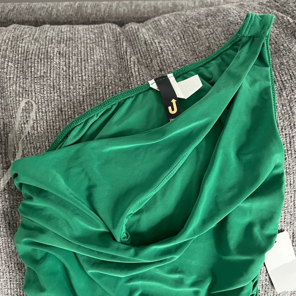 Part dress, one shoulder